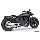 Freedom Performance 4" Slip-On Mufflers for Indian 14-24 Scout / Chrome / Chrome Racing End Caps  - Customhoj