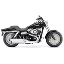 Freedom Performance Signature Slip-On Mufflers for Harley 91-16 Dyna (excl. 08-16 FXDF; 10-16 FXDWG; 12-14 FLD) / Chrome with black end caps  - Customhoj