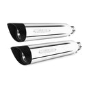 Miller Silverado Euro 2/3/4 Slip-On Mufflers for Harley 2017 XL Sportster / Polished / Slash Cut Matte Black  - Customhoj