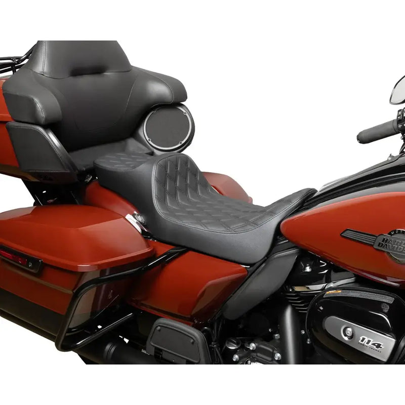 Drag Specialties Predator III 2-Up -jatkettu istuin Harleylle 