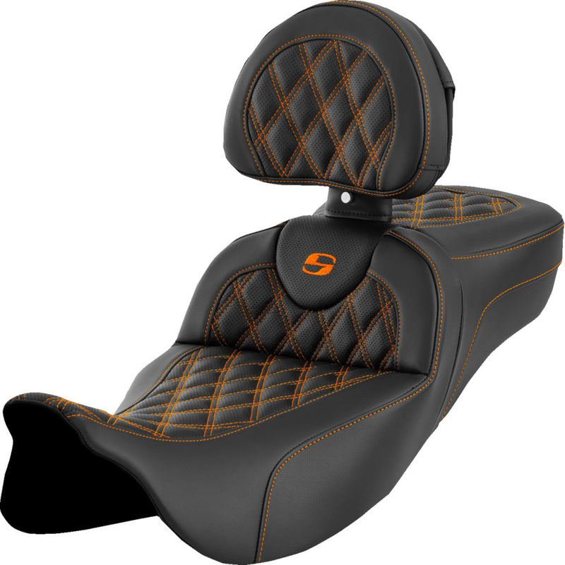 Saddlemen Roadsofa Extended Reach Lattice Stitch -istuin Harleylle
