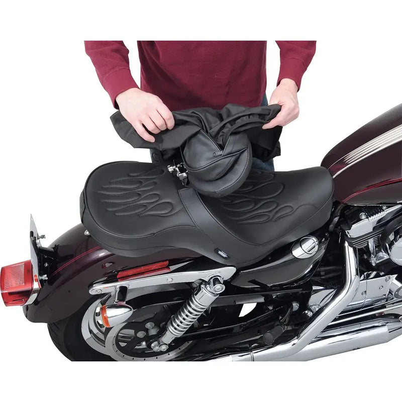 Drag Specialties EZ Glide II muunneltava sadesuoja moottoripyörän selkänojaan