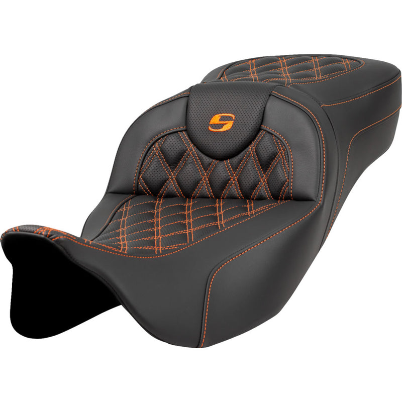 Saddlemen Roadsofa Extended Reach Lattice Stitch -istuin Harleylle