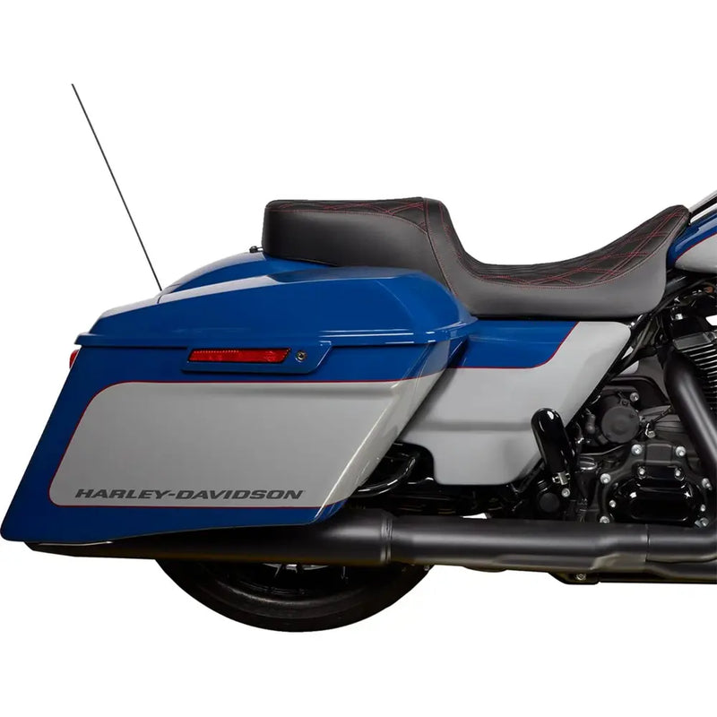 Drag Specialties Performance Predator 2-Up -istuin Harley-moottoripyörään