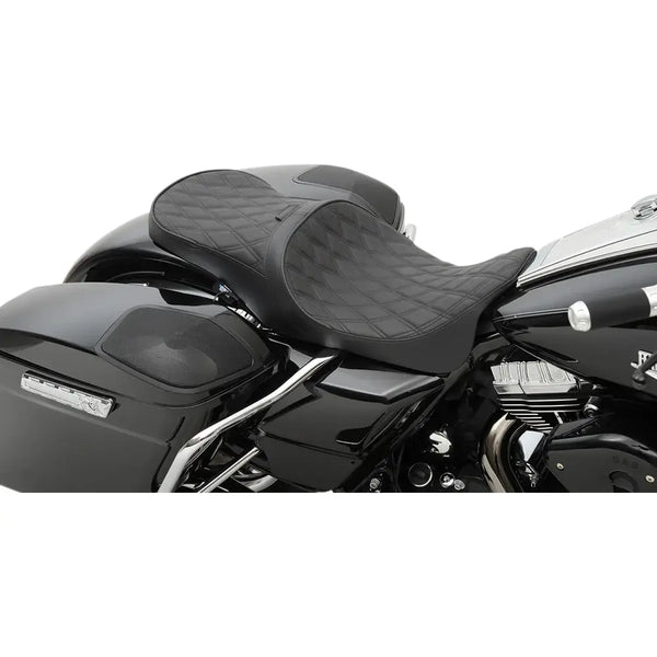 Drag Specialties Matala profiili Touring Istuin Harley-moottoripyörään