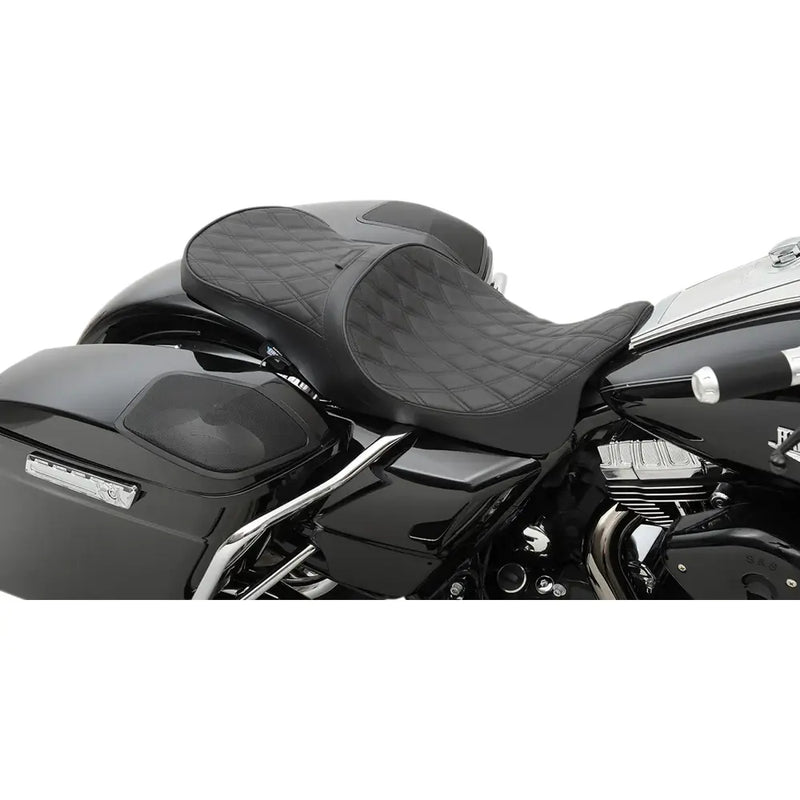 Drag Specialties Matala profiili Touring Istuin Harley-moottoripyörään