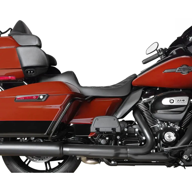 Drag Specialties Predator III 2-Up -jatkettu istuin Harleylle 