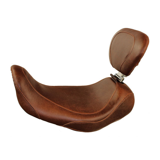 Mustang Wide Tripper -yksipaikkainen satula Harley-moottoripyörään