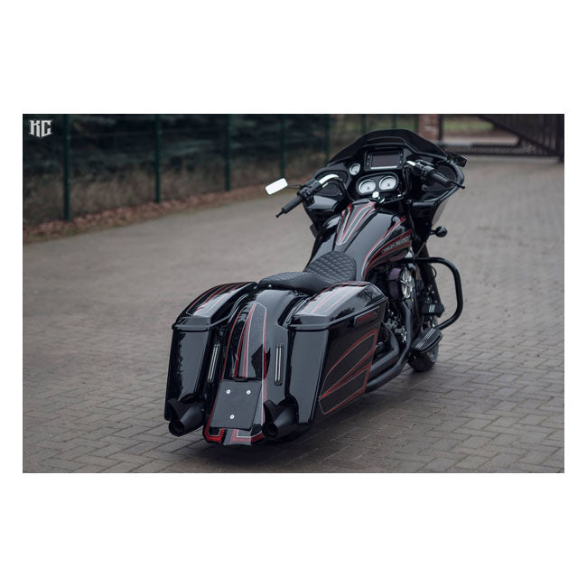 Killer Custom 4" venytetyt satulalaukut Harley-moottoripyörille