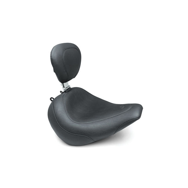 Mustang Wide Tripper -yksipaikkainen satula Harley-moottoripyörään