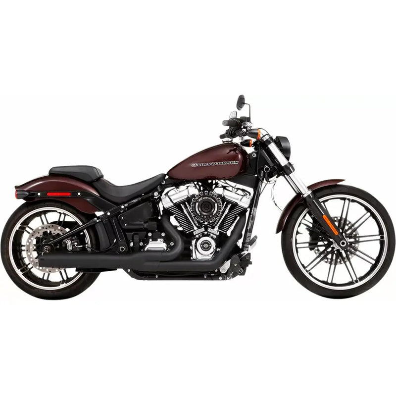 Rinehart 2-into-1 musta M8 pakoputkisto Harley:lle