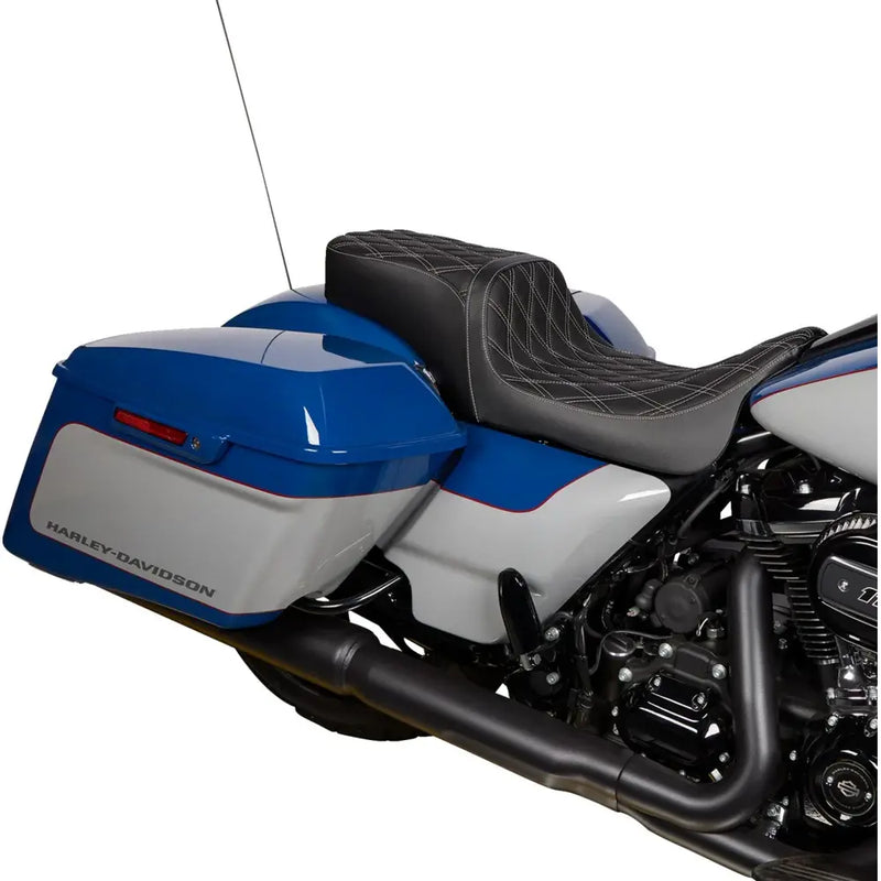 Drag Specialties Performance Predator 2-Up -istuin Harley-moottoripyörään