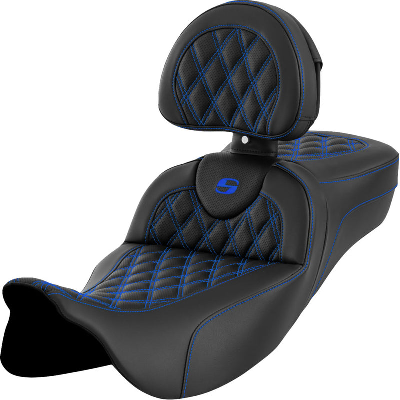 Saddlemen Roadsofa Extended Reach Lattice Stitch -istuin Harleylle