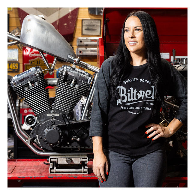 Biltwell Script Baseball pitkähihainen Ladies