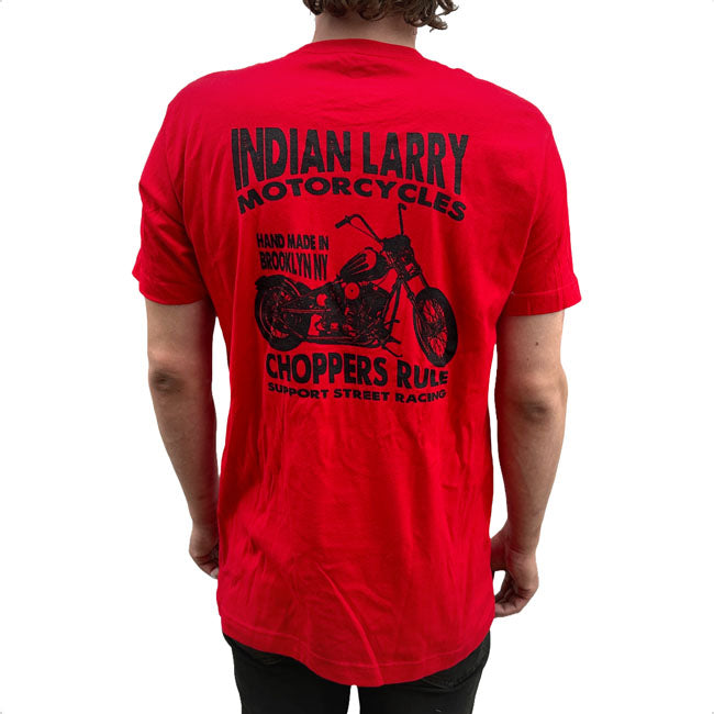 Indian Larry Support Street Racing T-paita