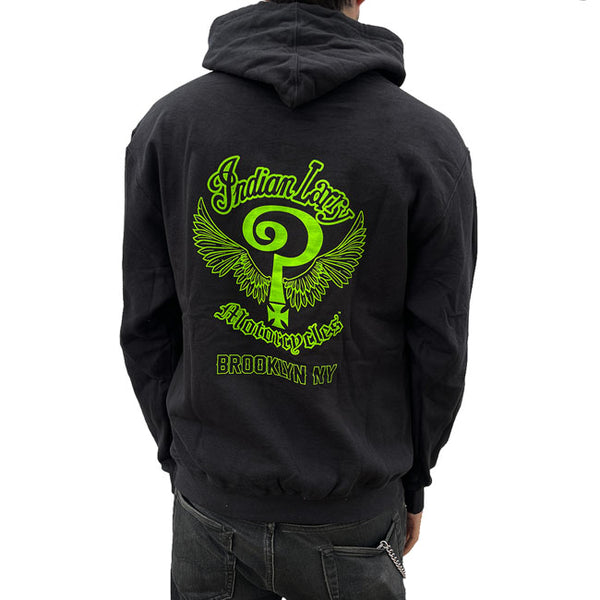 Indian Larry Slime vihreä logo huppari
