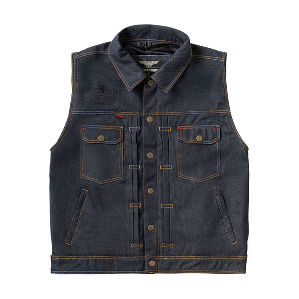 West Coast Choppers x 13 1/2 Dominator RAW Denim moottoripyöräliivi