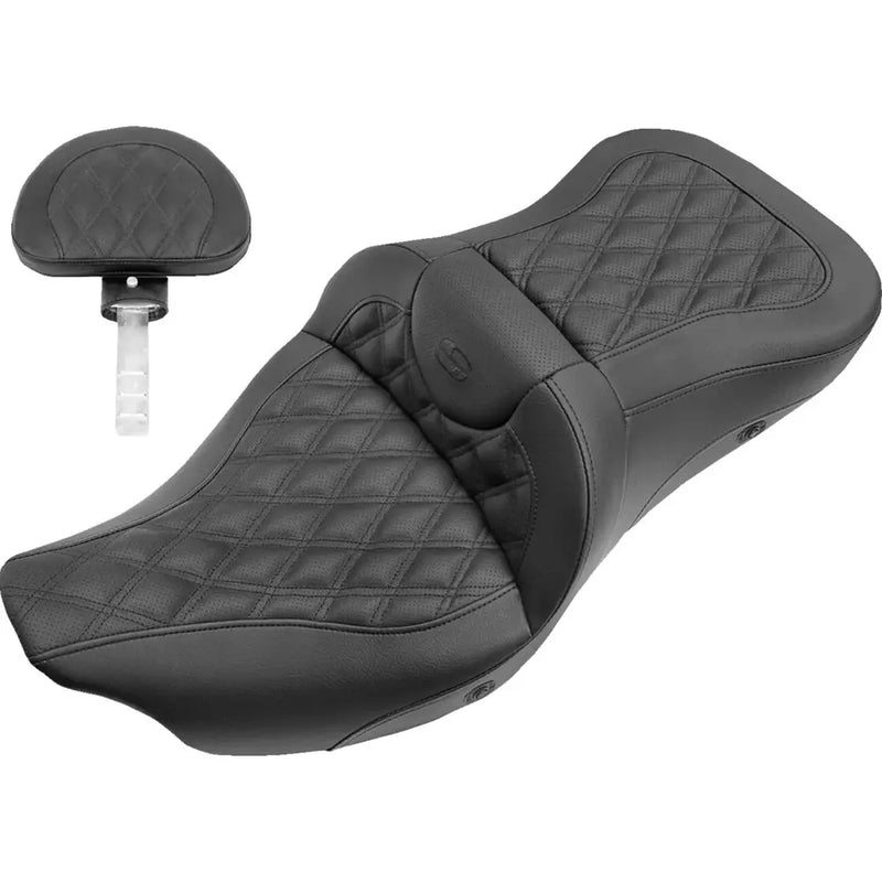 Saddlemen Roadsofa Extended Reach Lattice Stitch -istuin Harleylle