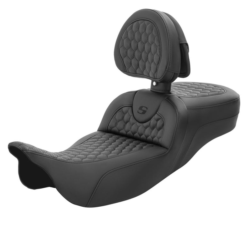 Saddlemen Roadsofa Extended Reach Honeycomb-istuin Harleylle