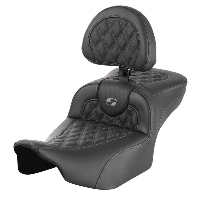 Saddlemen Roadsofa Extended Reach Lattice Stitch -istuin Harleylle
