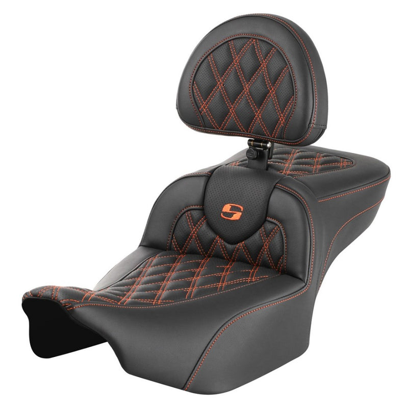 Saddlemen Roadsofa Extended Reach Lattice Stitch -istuin Harleylle