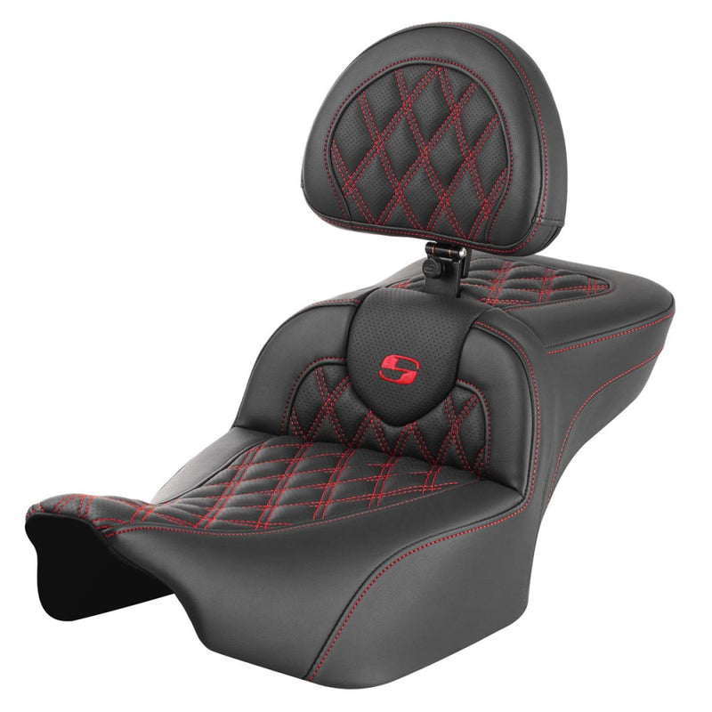 Saddlemen Roadsofa Extended Reach Lattice Stitch -istuin Harleylle