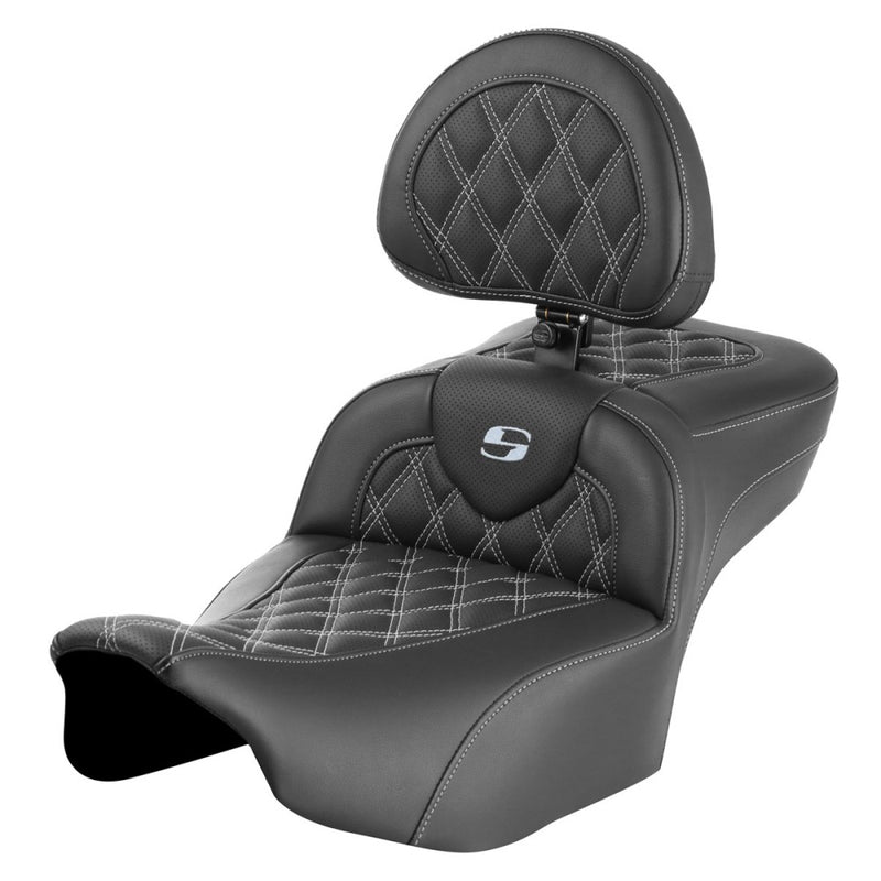 Saddlemen Roadsofa Extended Reach Lattice Stitch -istuin Harleylle