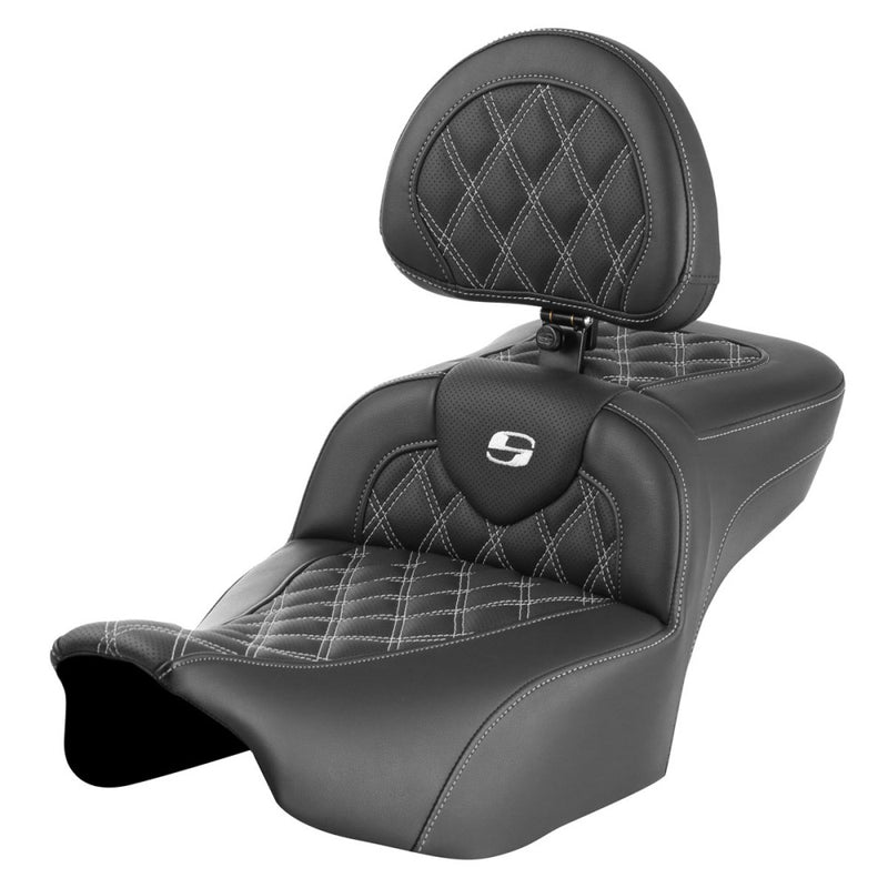 Saddlemen Roadsofa Extended Reach Lattice Stitch -istuin Harleylle