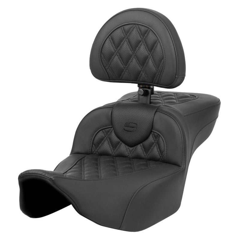 Saddlemen Roadsofa Extended Reach Lattice Stitch -istuin Harleylle