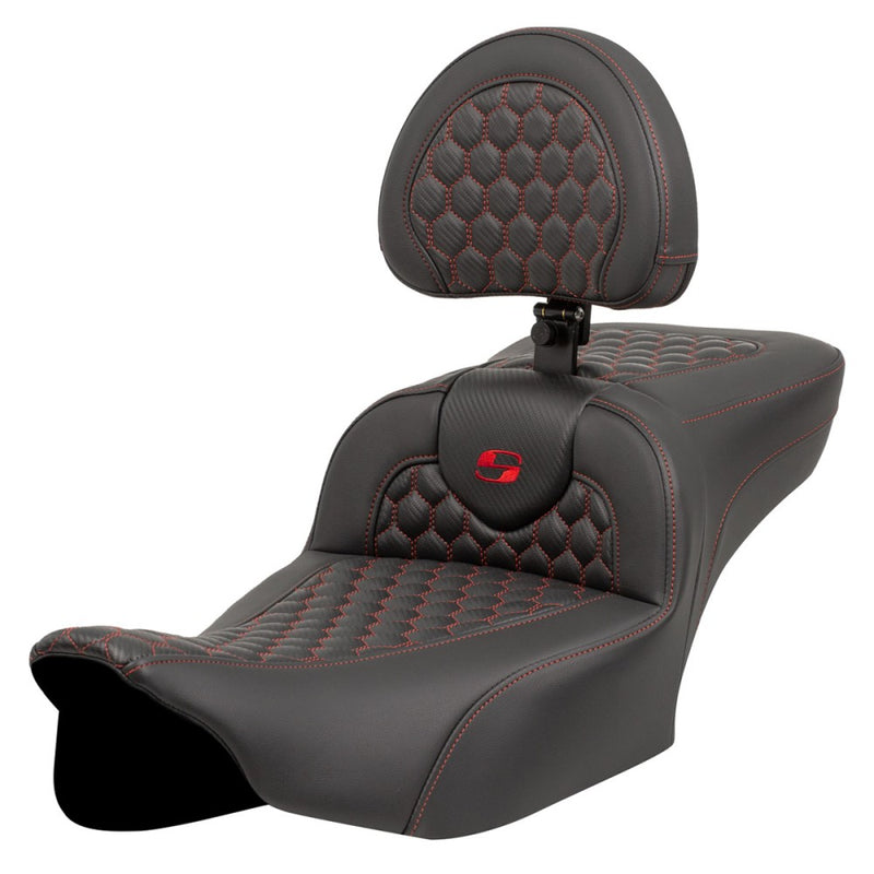 Saddlemen Roadsofa Extended Reach Honeycomb-istuin Harleylle