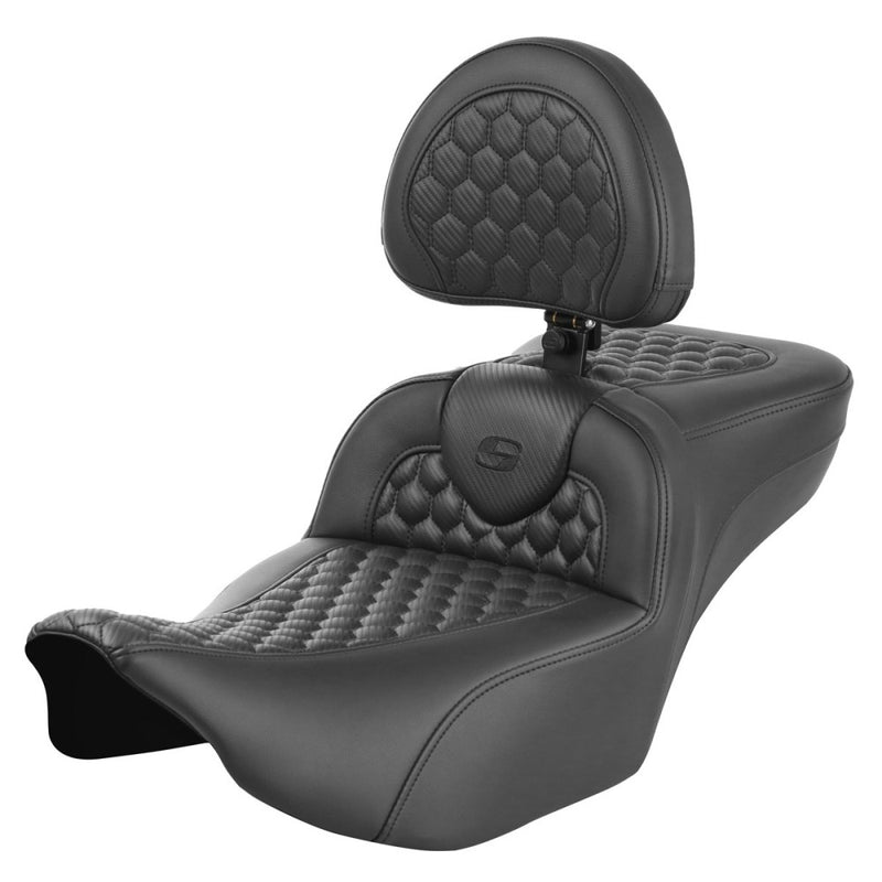 Saddlemen Roadsofa Extended Reach Honeycomb-istuin Harleylle