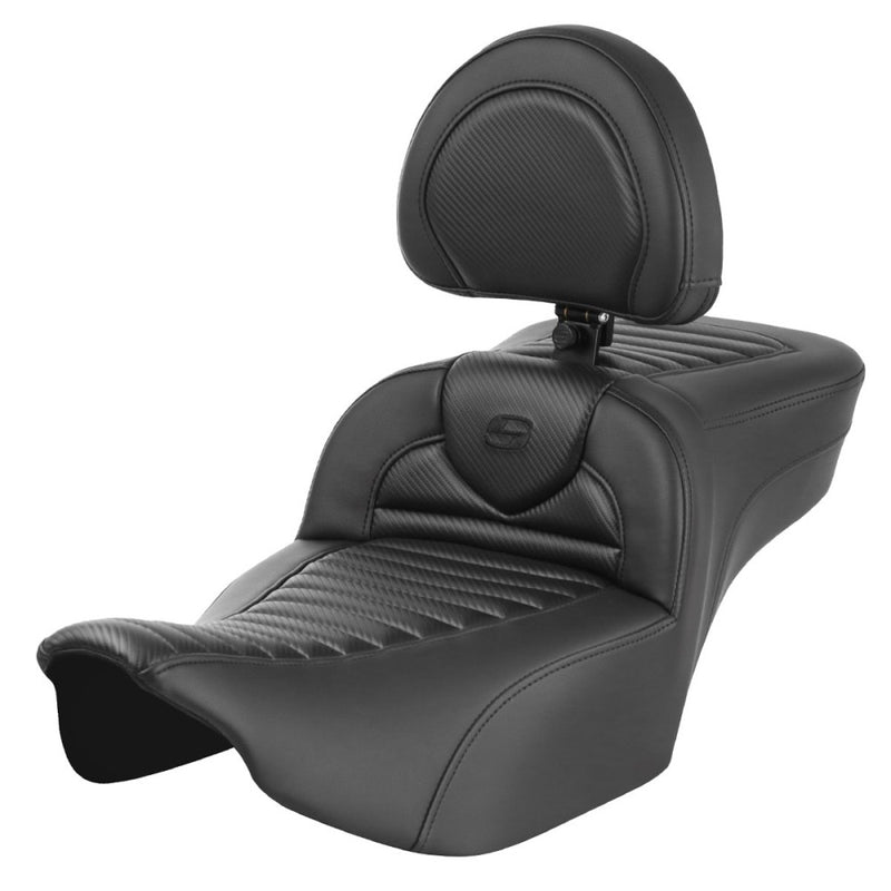 Saddlemen Roadsofa Extended Reach Tuck-n-Roll -istuin Harleylle