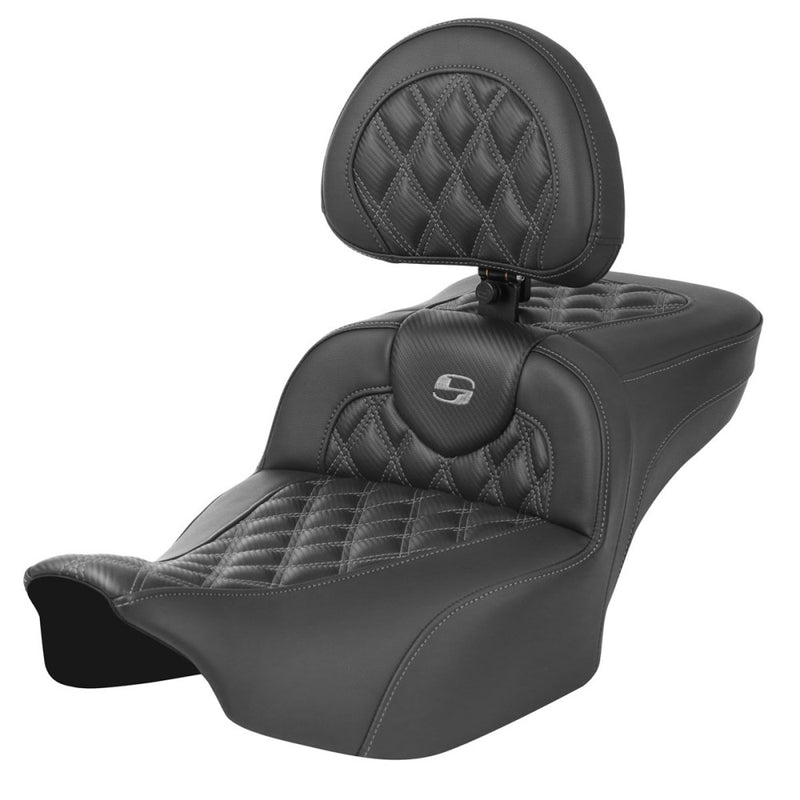 Saddlemen Roadsofa Extended Reach Lattice Stitch -istuin Harleylle