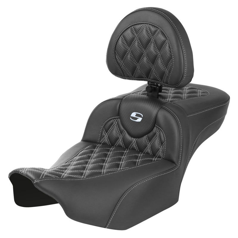 Saddlemen Roadsofa Extended Reach Lattice Stitch -istuin Harleylle