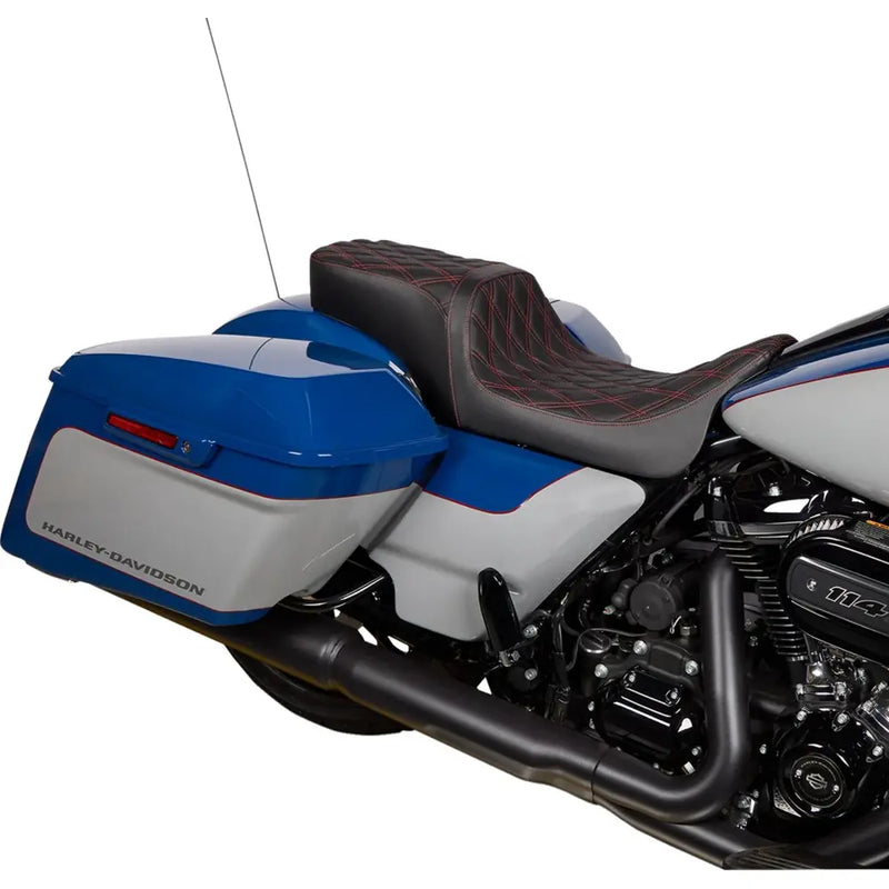 Drag Specialties Performance Predator 2-Up -istuin Harley-moottoripyörään