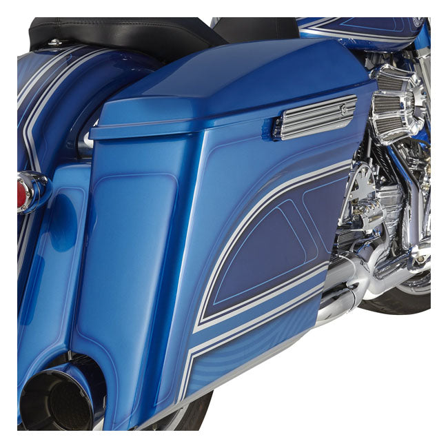 Arlen Ness 10 Gauge -satulalaukun salpakannet Harley-moottoripyörille