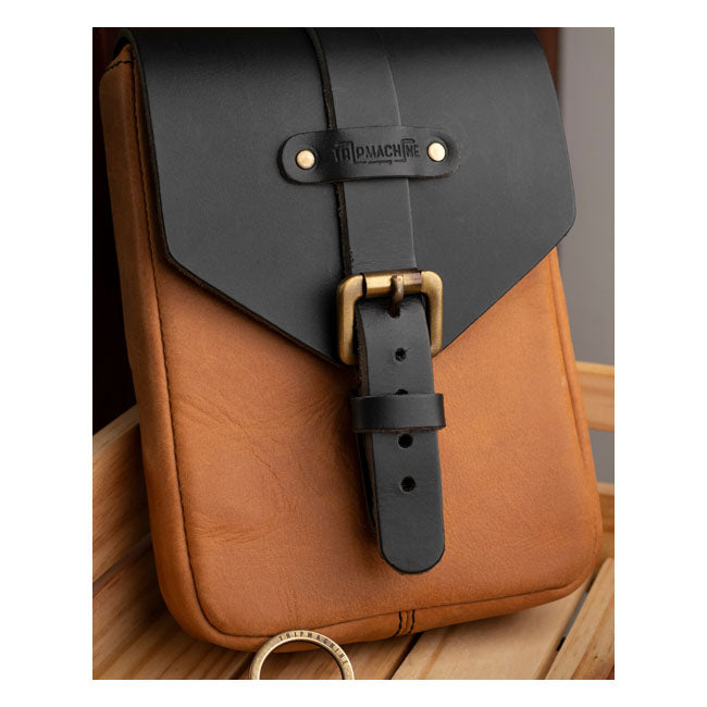 Trip Machine Vintage Leather 1,3 litran moottoripyörän säiliölaukku