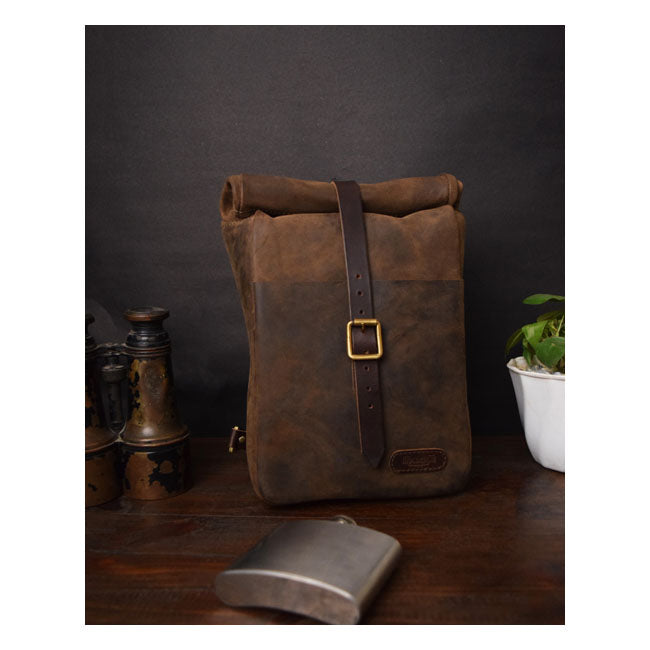 Trip Machine Vintage Leather 3,3 litran moottoripyörän satulalaukku / olkalaukku