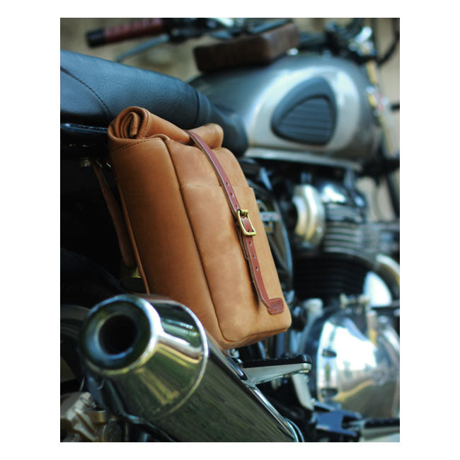 Trip Machine Vintage Leather 3,3 litran moottoripyörän satulalaukku / olkalaukku