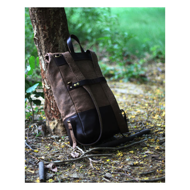 Trip Machine Vintage Leather 15L moottoripyörän satulalaukku / reppu