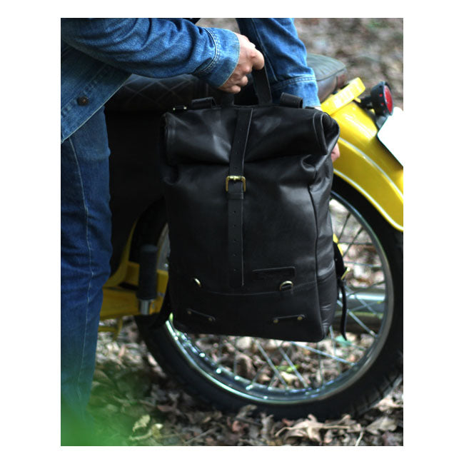 Trip Machine Vintage Leather 15L moottoripyörän satulalaukku / reppu