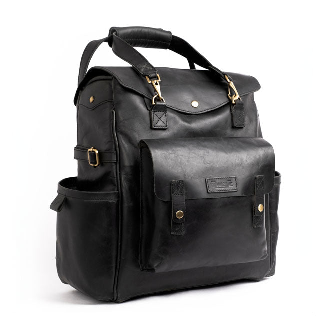 Trip Machine Vintage Leather Outlander moottoripyörän satulalaukku / reppu