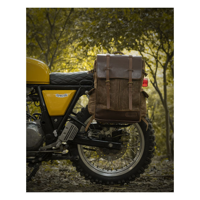 Trip Machine Vintage Rambler -moottoripyörän satulalaukku / reppu