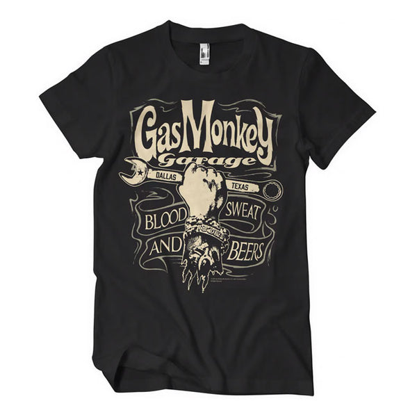 Gas Monkey Garage Wrench Label T-paita
