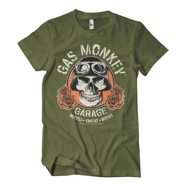 Gas Monkey Garage Skull T-paita