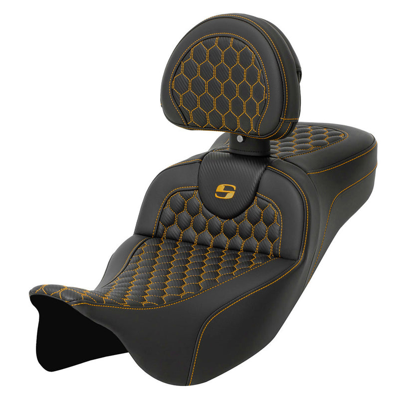 Saddlemen Roadsofa Extended Reach Honeycomb-istuin Harleylle
