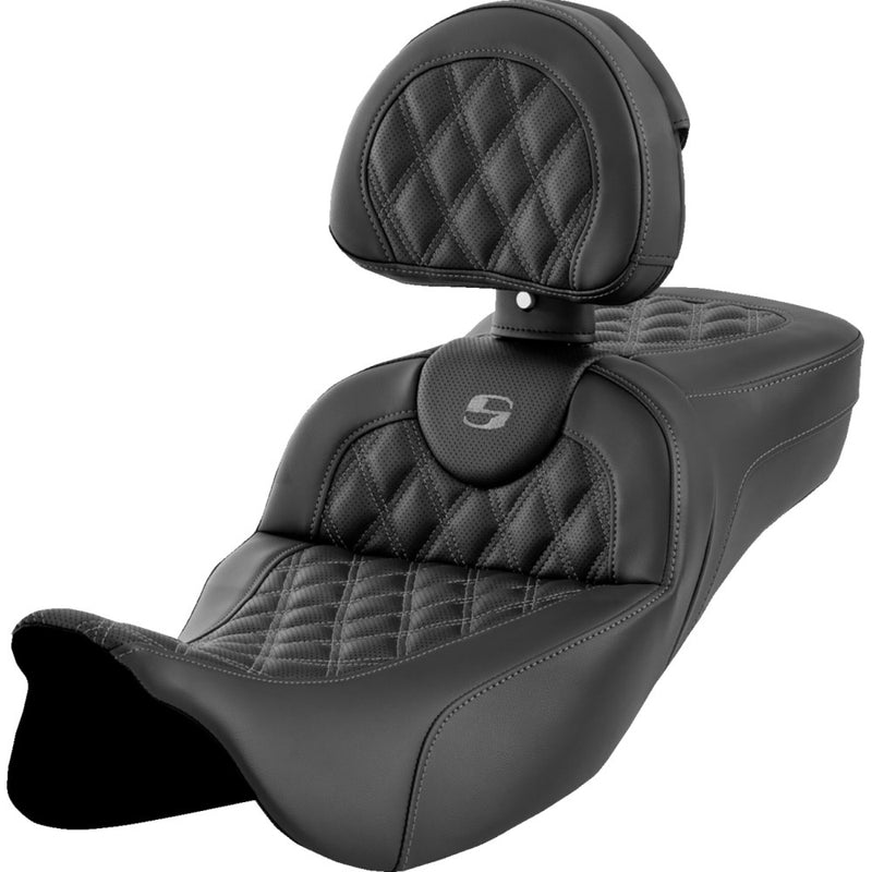 Saddlemen Roadsofa Extended Reach Lattice Stitch -istuin Harleylle