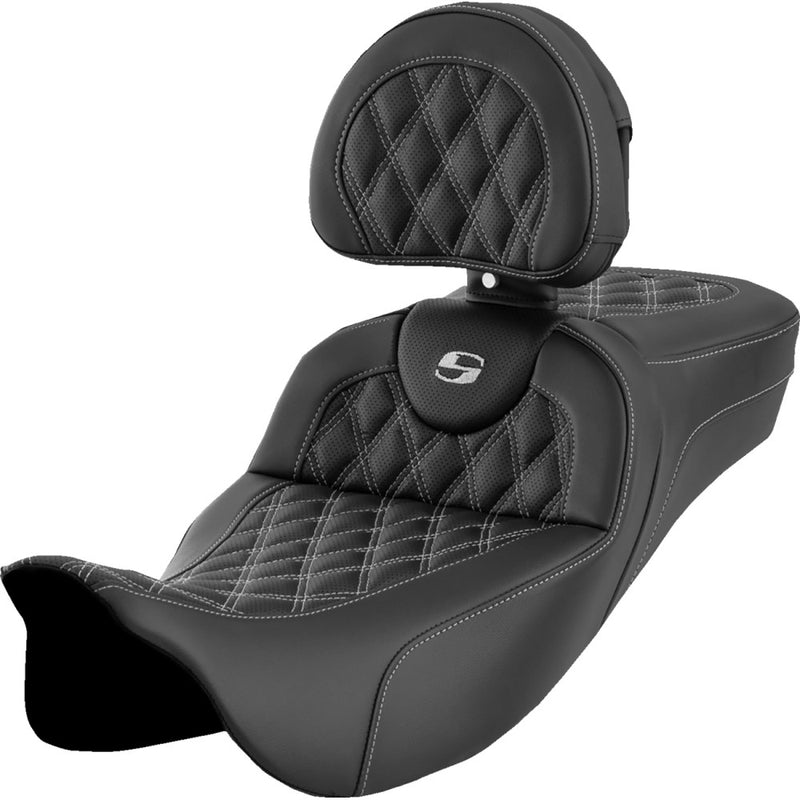 Saddlemen Roadsofa Extended Reach Lattice Stitch -istuin Harleylle