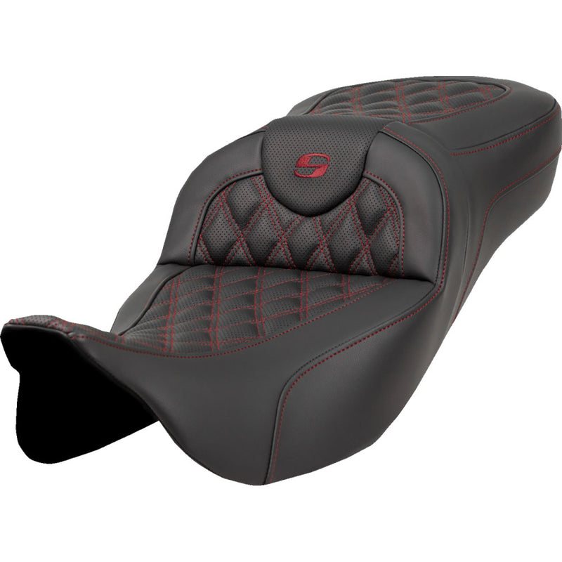 Saddlemen Roadsofa Extended Reach Lattice Stitch -istuin Harleylle