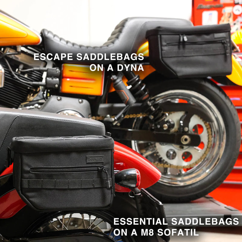 Thrashin Supply -kiinteät satulalaukkutelineet Harley-moottoripyörille